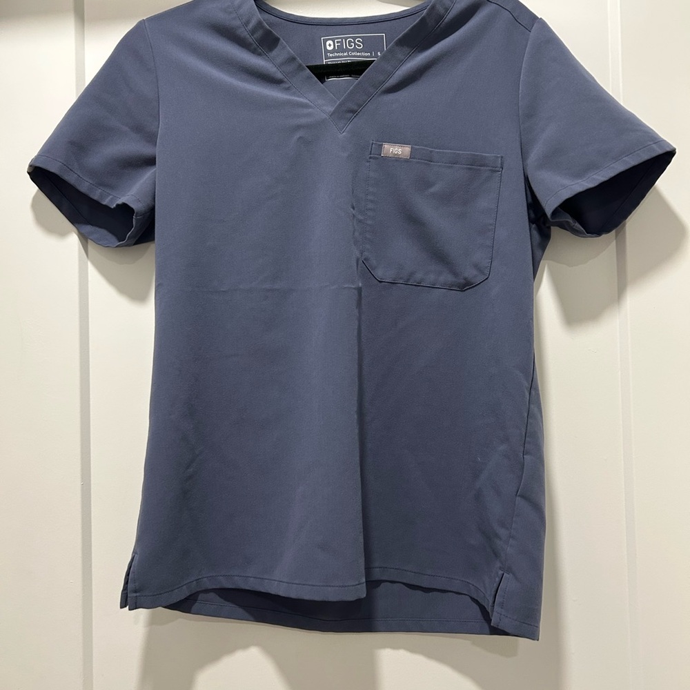 Figs Catarina Space Navy Scrub Top